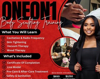 Body Contouring Training Flyer for Instagram | Editable Canva Template | One-on-One Class Promo Digital Download