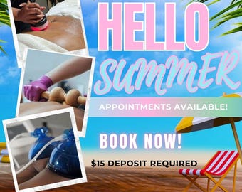 Summer Body Sculpting Flyer, Body Contouring Template, DIY Template, Booking Flyer, Esthetician Flyer Template, Social Media Flyer,
