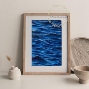 Waves Painting Original Art Ocean Painting Home Decor Ocean Wall Art