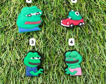 Funny Frog Shoe Charms | Couples Shoe Charms | Meme Shoe Charms