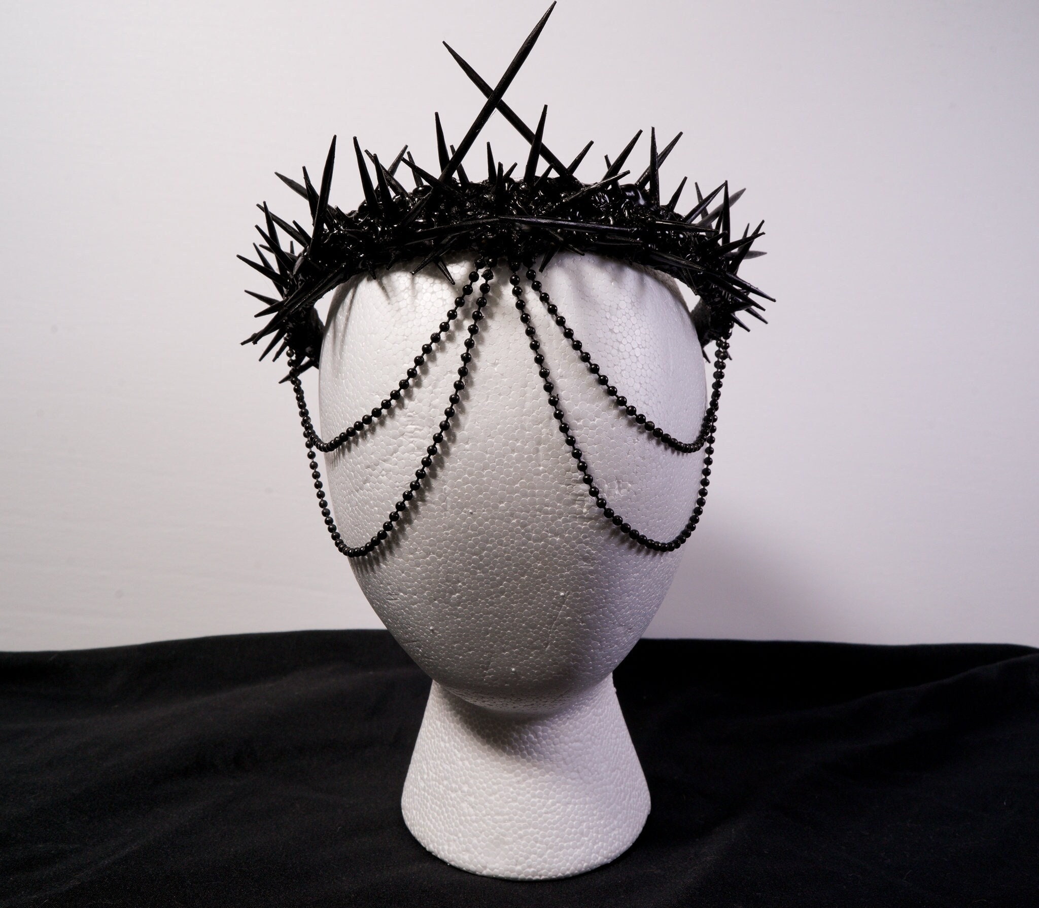 Crown of Thorns, Beaded Headpiece, Cosplay Halo Headband - Etsy