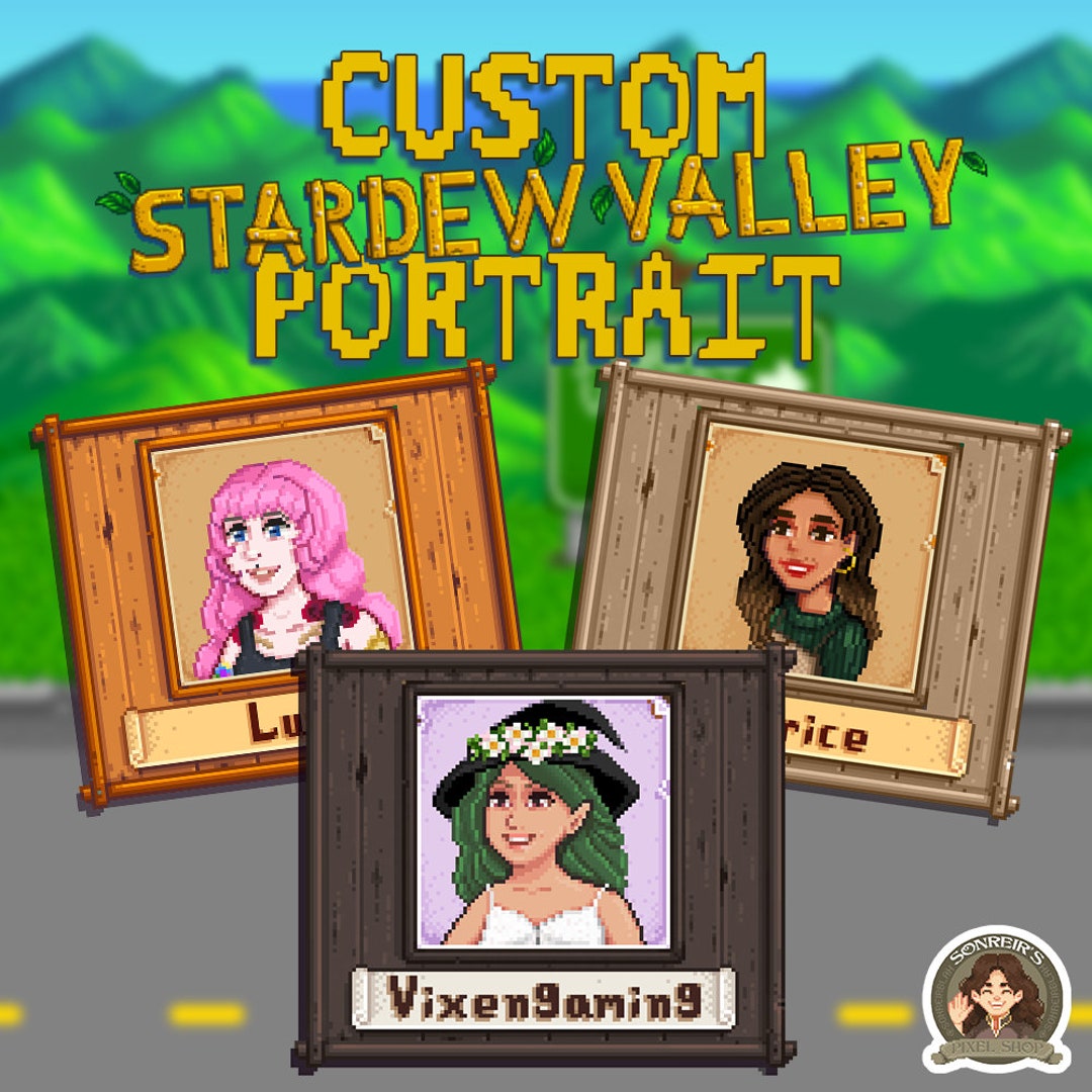 Custom Stardew Valley Solo Portrait | Cute Pixel 8bit Portrait ...