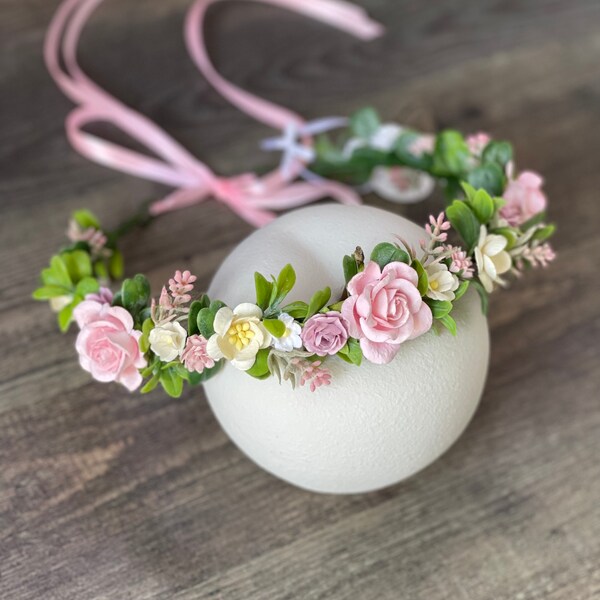 Haarkranz Blumenkranz Blumenkranz Blumenkrone Fotoshooting Hochzeit
