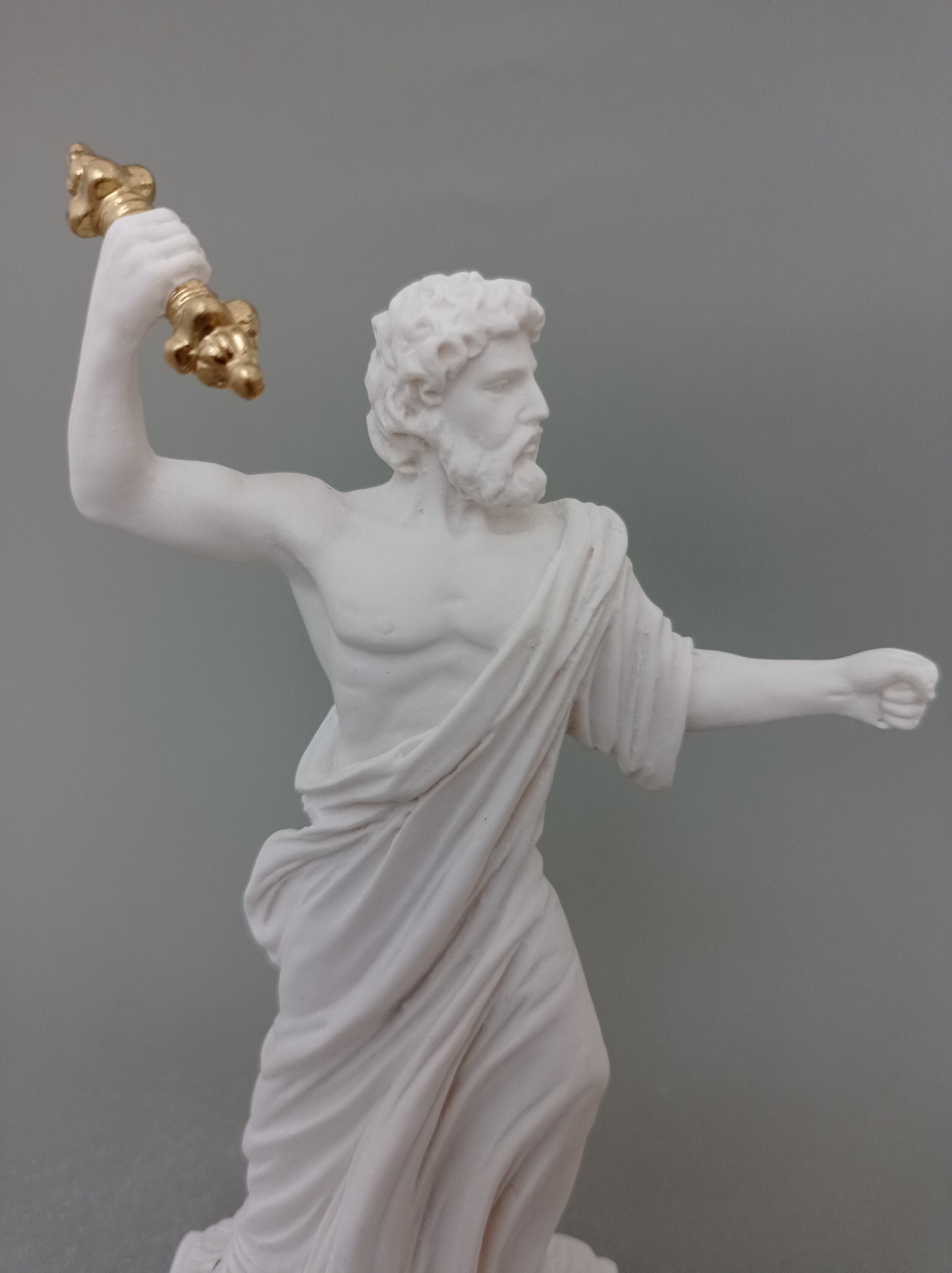 Gold God Zeus Greek Statue Male Sculpture 5.12in /13cm Etsy