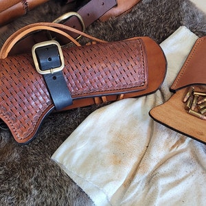 Leer Handgemaakte western holster / No. 15 &quot; .22 cowboy&quot; Holster