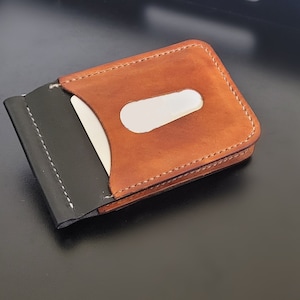 Money clip Leather Wallet / No.4 &quot;Classic&quot;