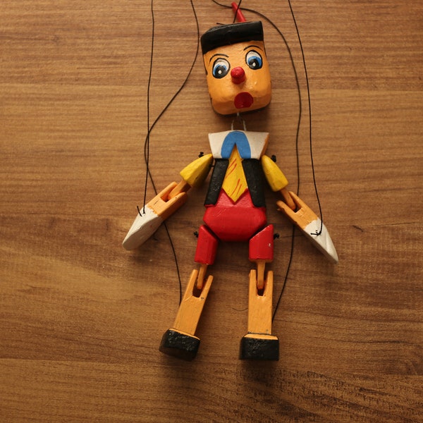 pinocchio puppet  wood and handmade