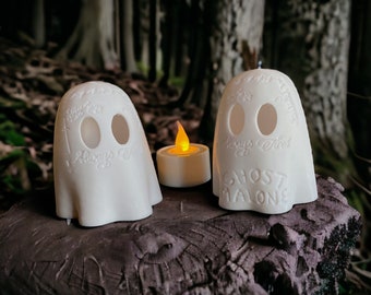Figura de vela de té de Ghost Malone - Arte de fan de Post Malone, regalo de decoración de temporada espeluznante