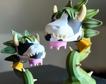 Figura articulada de Cowplant para videojuegos, decoración gamer, figura impresa en 3D de 23 cm de alto, decoración gamer inspirada en Los Sims, regalo único.