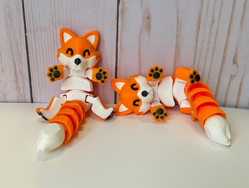 Articulated Baby Fox Fidget Toy Gift Home Decor image 4