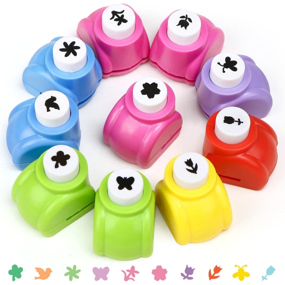 Spring-themed Shape Hole Punchers Set 10PCS Variety Pack for Crafts,  Scrapbooking, and More Child-friendly and Precise Punching 