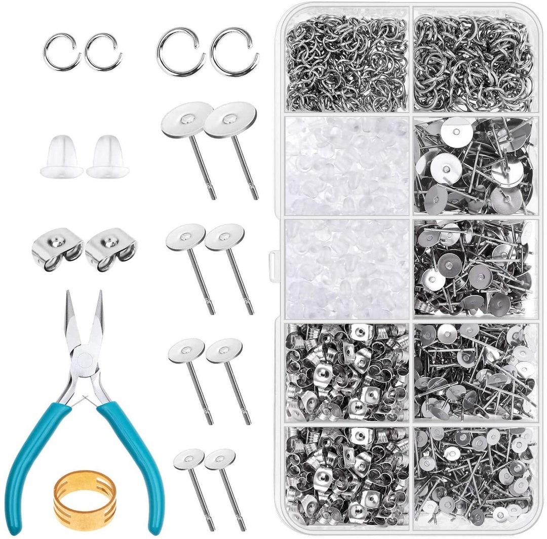 Earring Posts and Backs 1800pcs Stainless Steel Stud Earring Etsy