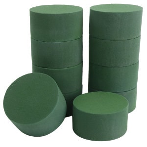 Round Floral Foam, Wet Florist Styrofoam Block Flower Arrangement Supplies for Craft Project, Pack of 20