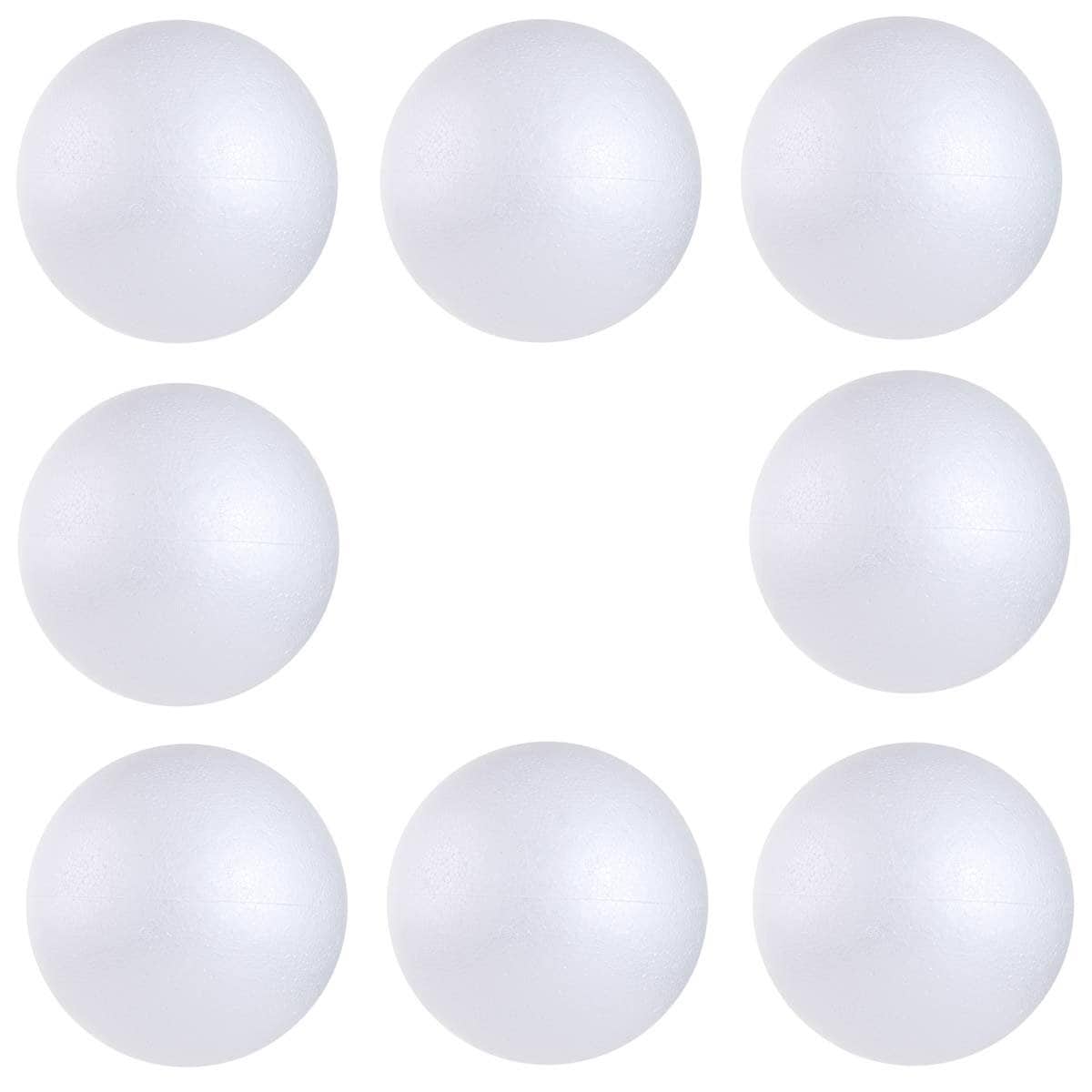 4 ct Foam Balls 4 Round White Polystyrene Styrene Forms Sphere