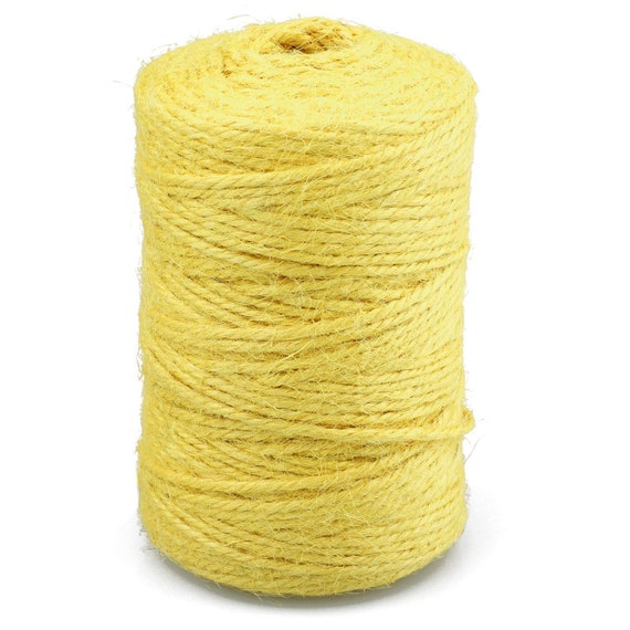 328 Feet Natural Jute Twine Best Arts Crafts Gift Twine Twine Durable  Packing String, Yellow by Fablise Craft