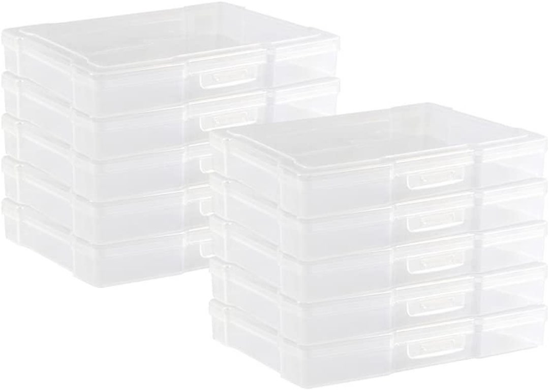 Transparent 4 X 6 Photo Storage Boxes Photo Organizer Cases