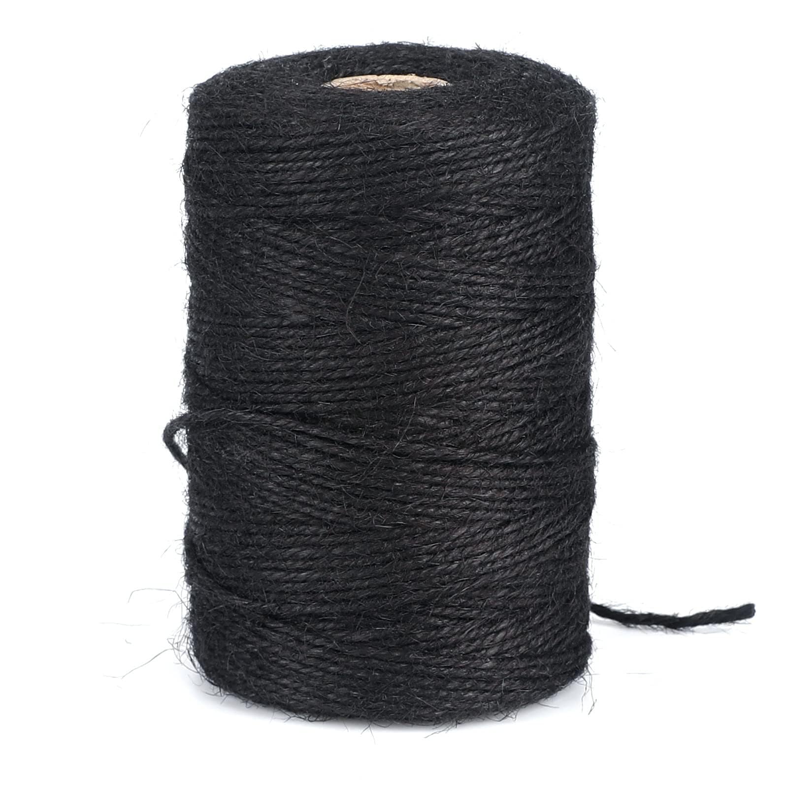 328 Feet Jute Twine Strong Cord Thick Rope String for DIY Art Craft Gift  Wrapping Home Garden Deco (Black)