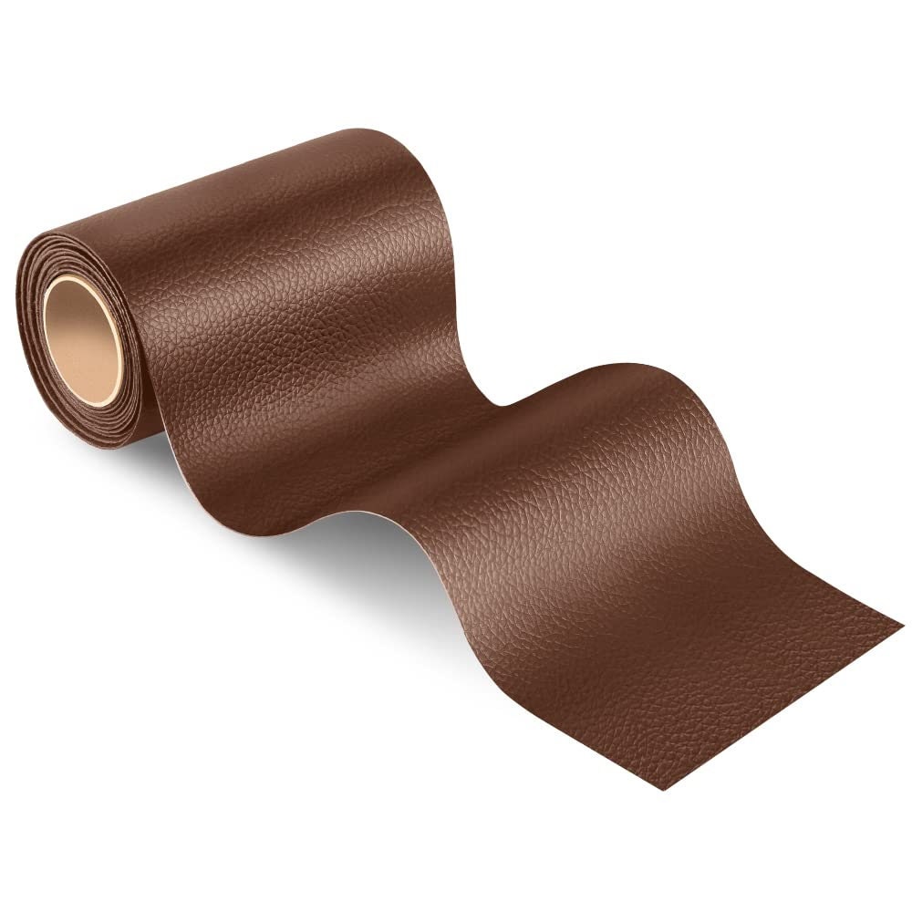 MastaPlasta Original Self-Adhesive Leather Repair Tape - Mid-Brown 60 x 4 (150x10cm). Instant Upholstery-Quality Scratch and Tear Repair on A Roll