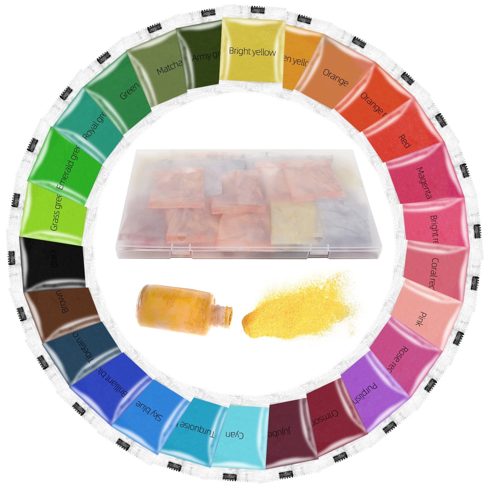 24 Colors 10g Fabric DIY Tie Dye Powder Color Change Free Cooking