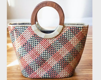 Plaid Handwoven Pandan Bayong Purse