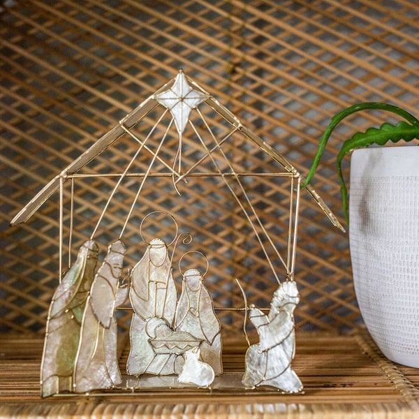 Handcrafted Capiz Nativity Scene