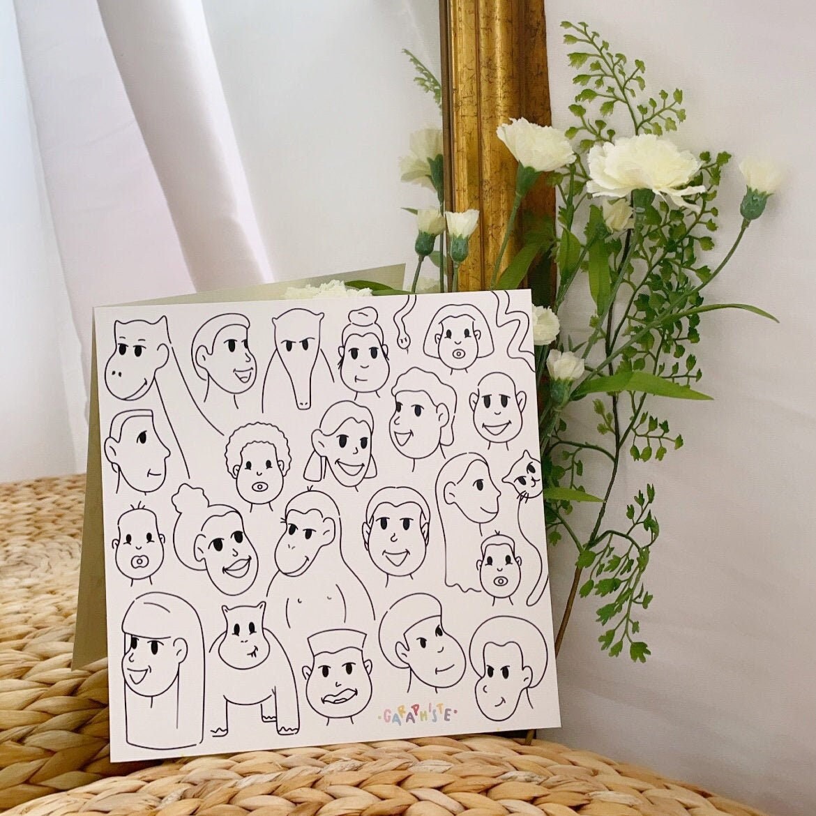 Illustration Minimaliste d'une Série de Personnage à Trait Commun.