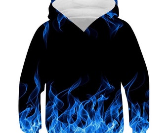 YCR4FC Fire Nation Playz Gamer Flame Mens 3D Fashion Pullover Hoodie Sweatshirts Black XX Large