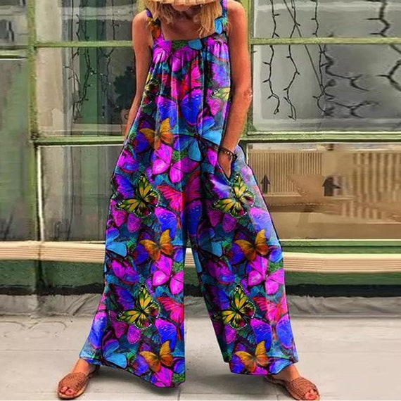 SELONE Rompers for Women Fancy Wide Leg Pants Ladies Travel Comfortable  2023 Vacation Fancy Jumpsuits for Women Cute Rompers for Women Casual  Jumpsuits for Women Flower Printing Retro Yellow S - Walmart.com
