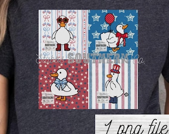 4th of July Goose Png, Patriotic Goose PNG, America Coquette Png, Memorial Day png, Funny USA Png, Retro Checkered, Funny Goose Design
