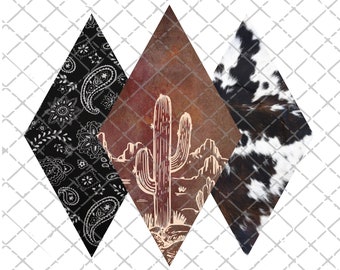 Cactus Sun Set | Cowhide | Western Design | Sublimation | Digital Download | Western PNG file | File for Sublimation
