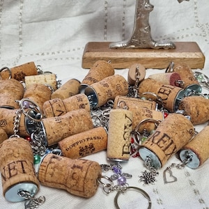 Keyring Cork Wine Sparkling Wine Cork Champagne Cork Angel Jewelry
