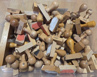Wooden Stamp Blanks, Clean, 10 Pieces, Assorted, Customizable