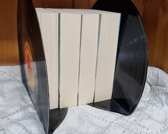 Buchstütze Bücherstützen aus Schallplatten Vinyl LP Bücherhalter Buchhalter