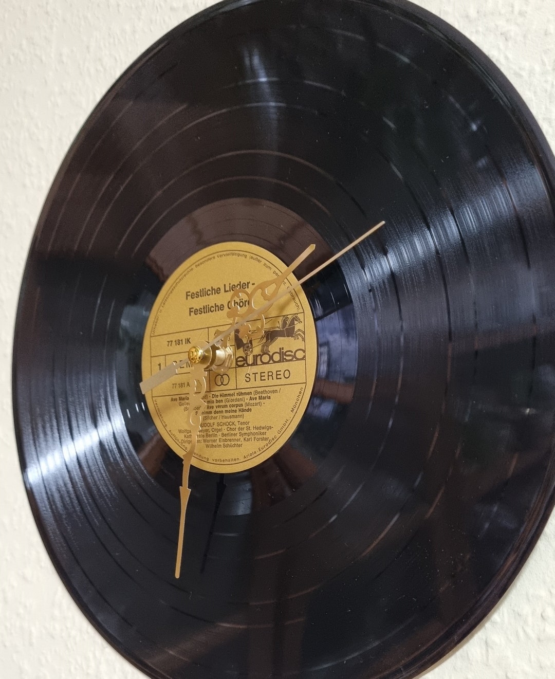 Record Clock Vinyl Clock Made of Record LP Wall Clock Quartz Movement ...