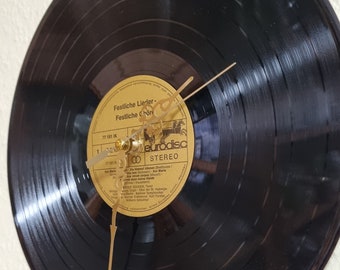 Schallplattenuhr Vinyl Uhr aus Schallplatte LP Wanduhr Quarz