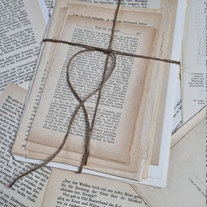100 sheets of vintage book pages for junk journaling, scrapbooking, magazines, crafting, and DIY projects.