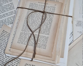 100 sheets of vintage book pages for junk journaling, scrapbooking, magazines, crafting, and DIY projects.