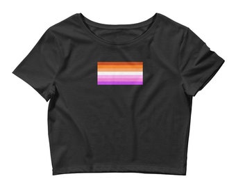 Lesbian Pride Flag - Crop Tee
