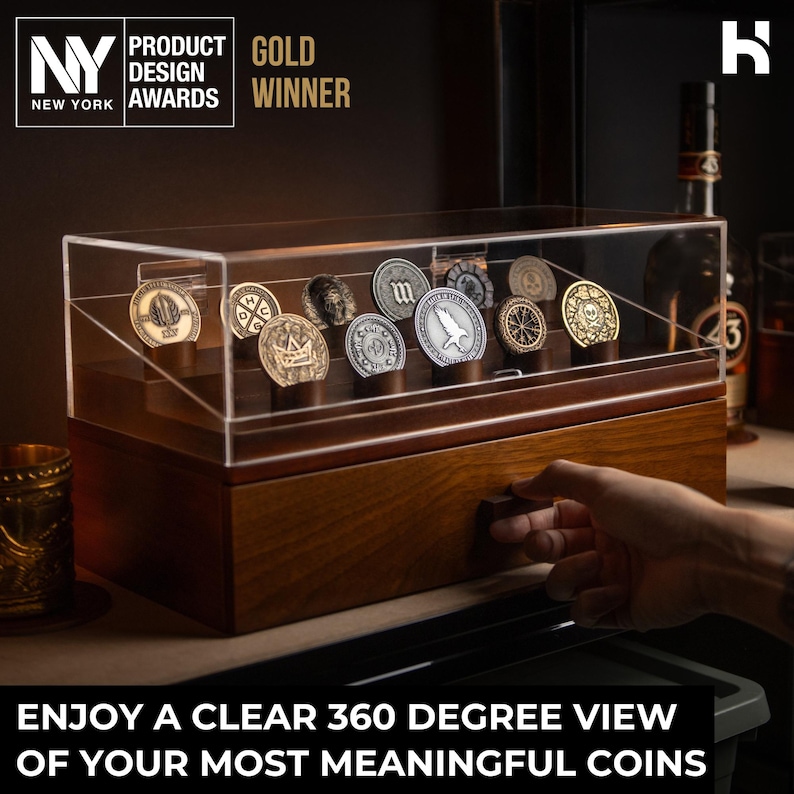 Display & Protect Your Collection - Handcrafted Large Challenge Coin ...