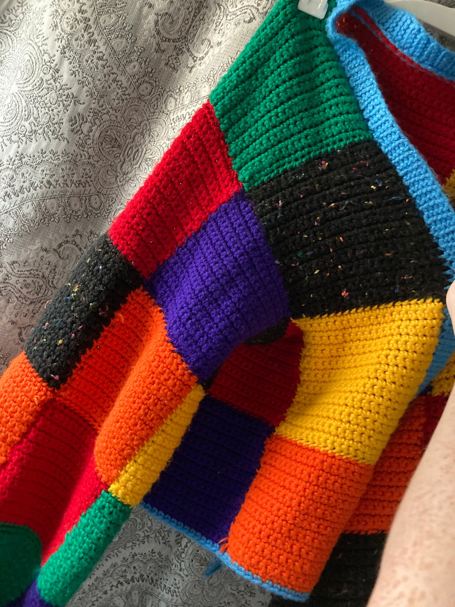 Handcrocheted patch cardigan Etsy