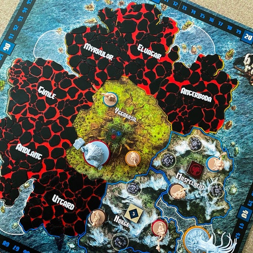 Blood Rage Board Game Ragnarok Tiles Etsy