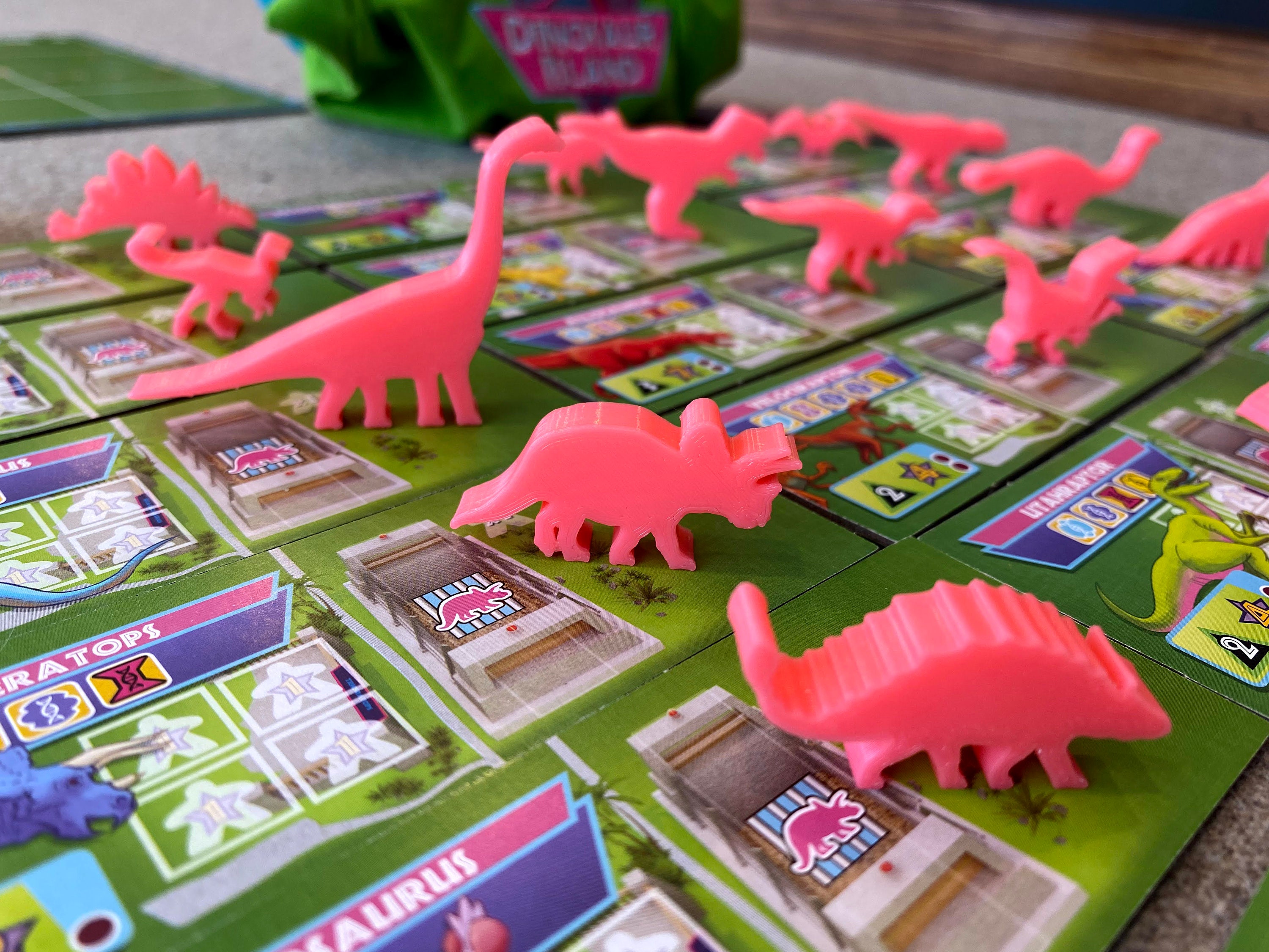 Dinosaur Island Board Game Dinosaur Meeples Etsy