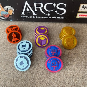 Arcs Board Game Upgraded Resource Tokens