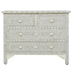 Handmade Wooden bone inlay floral pattern sideboard / cabinet furniture with free gift.