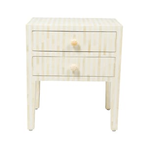 Handmade Bone Inlay Nightstand