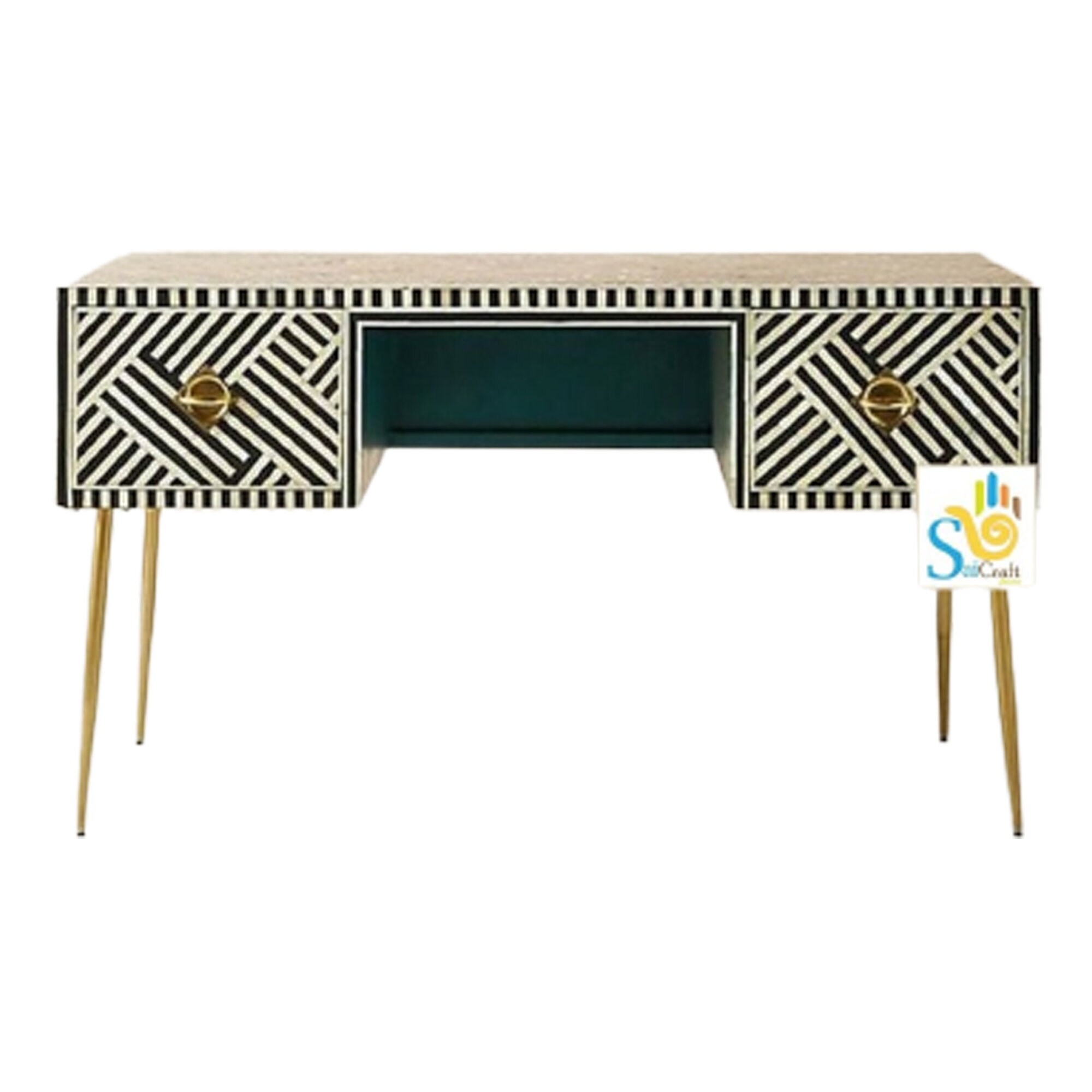 Modern Bone Inlay Handmade Wooden Bone Inlay Modern Pattern Optical Design 2 - Etsy