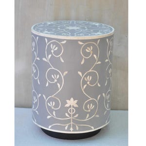 Handmade Bone Inlay Side Table