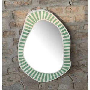 Handmade Bone Inlay Wooden Modern Pattern Mirror Frame