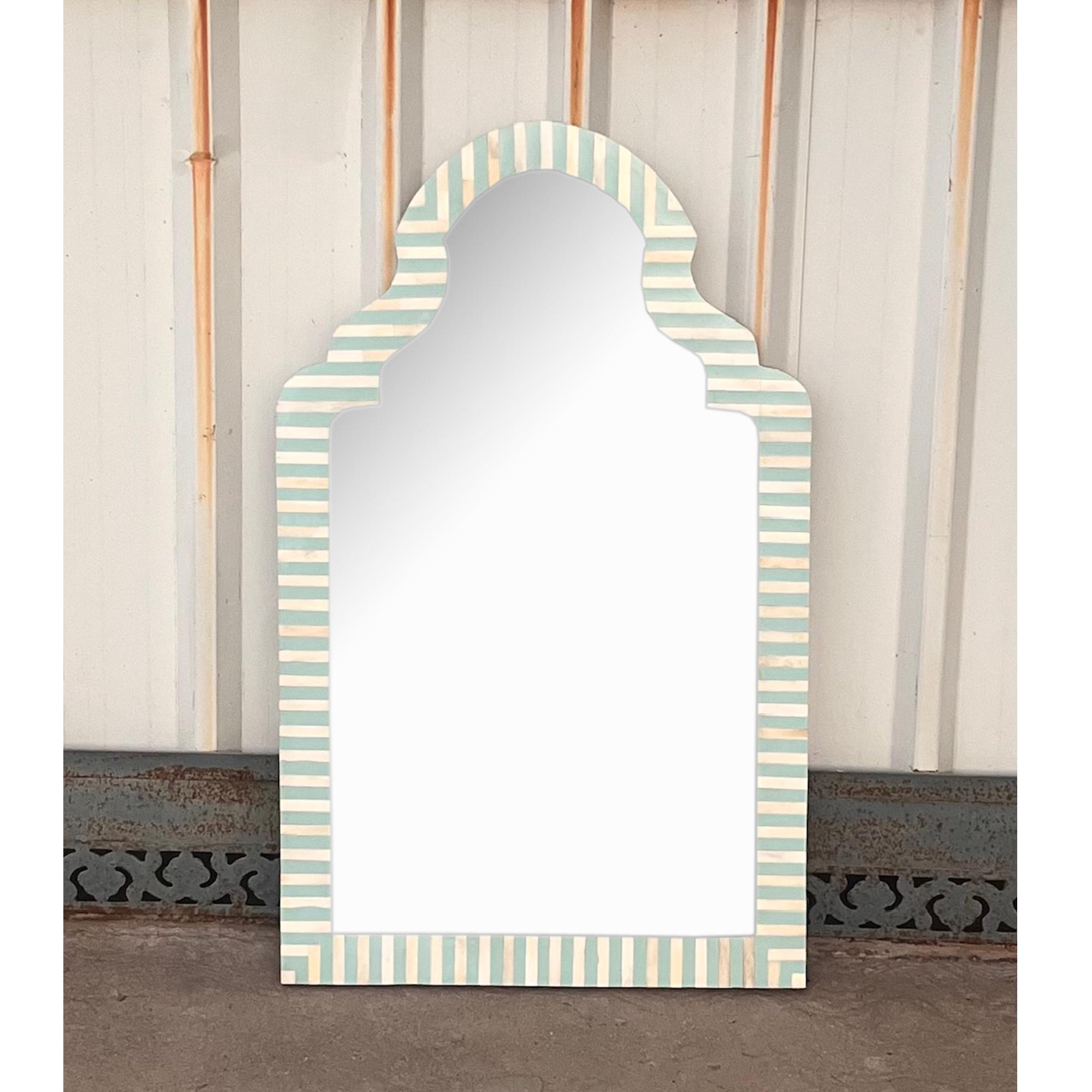 Handmade bone inlay mirror frame