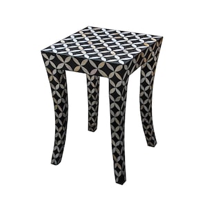 Handmade MOP Inlay Side Table